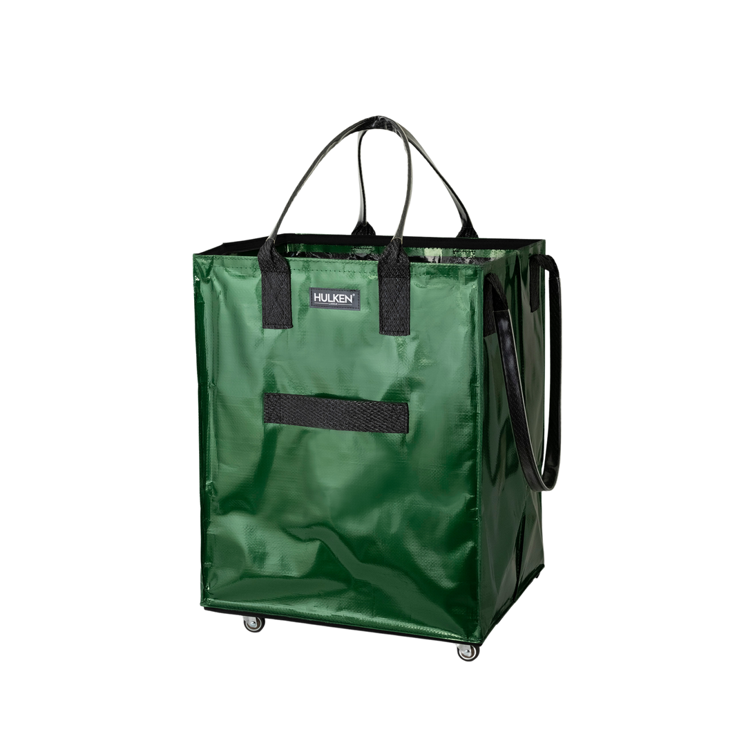 Hulken Rolling Tote Bag with Zip Top & Button Closure